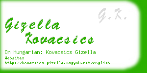gizella kovacsics business card